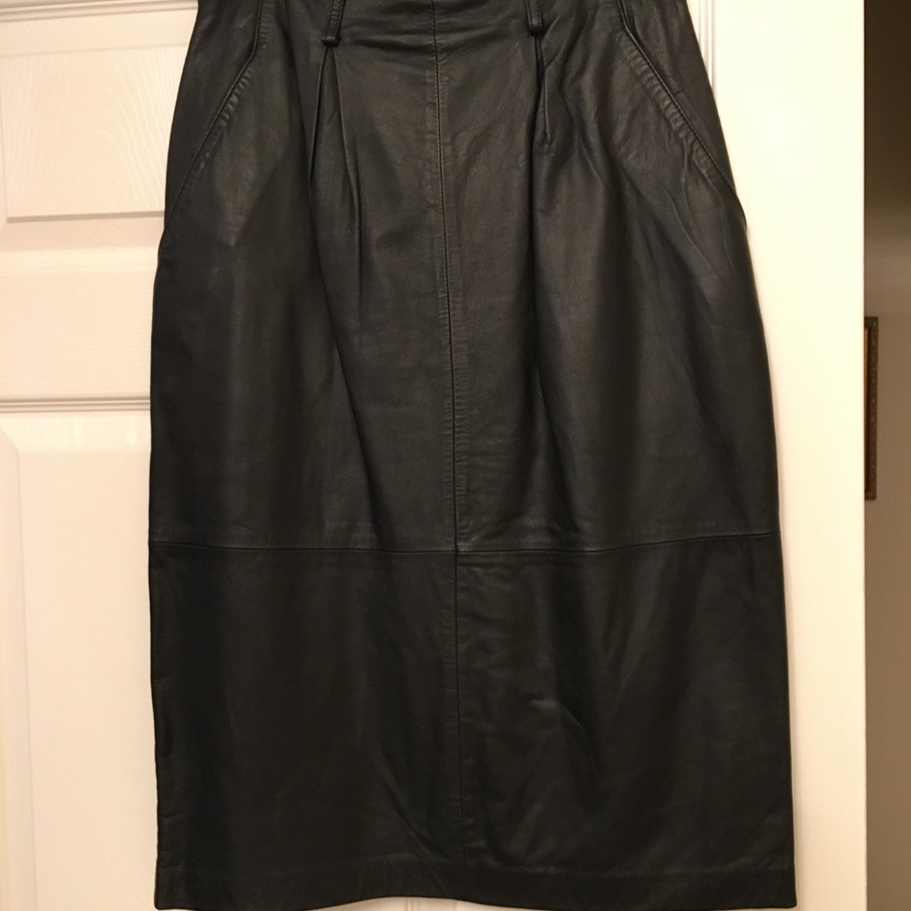Nice Black Leather Skirt Size 10